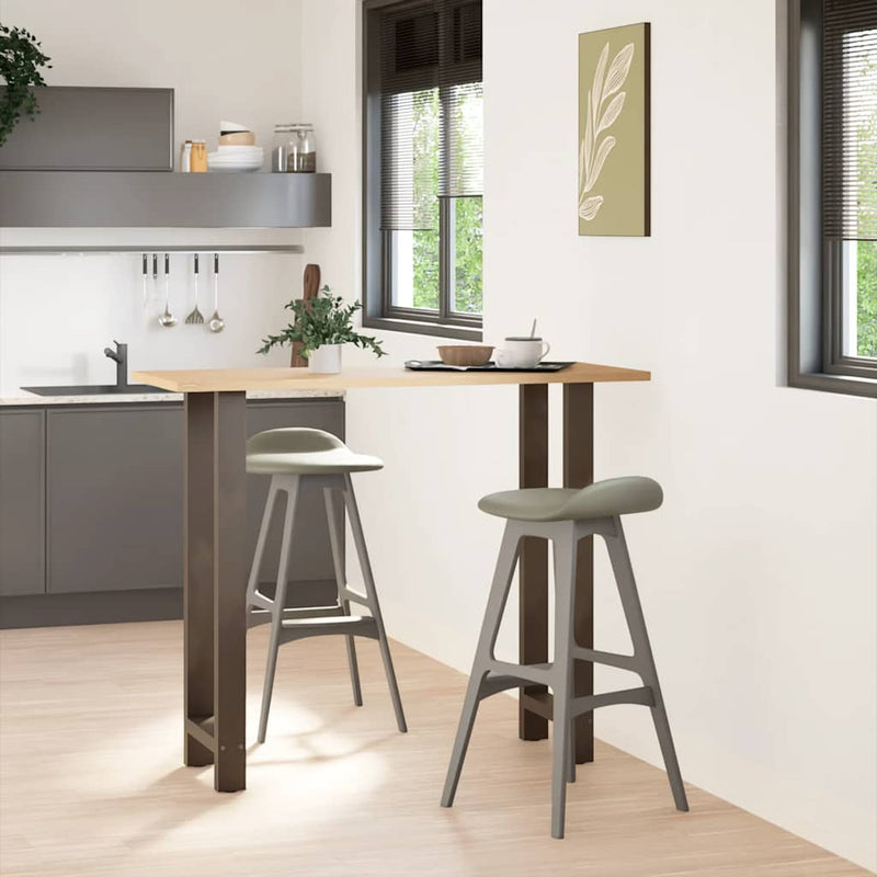 vidaXL 2 db natúr acél bárasztalláb 40 x (110-111) cm