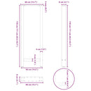 vidaXL 2 db natúr acél bárasztalláb 40 x (110-111) cm