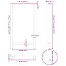 vidaXL 2 db natúr acél bárasztalláb 60 x (110-111) cm