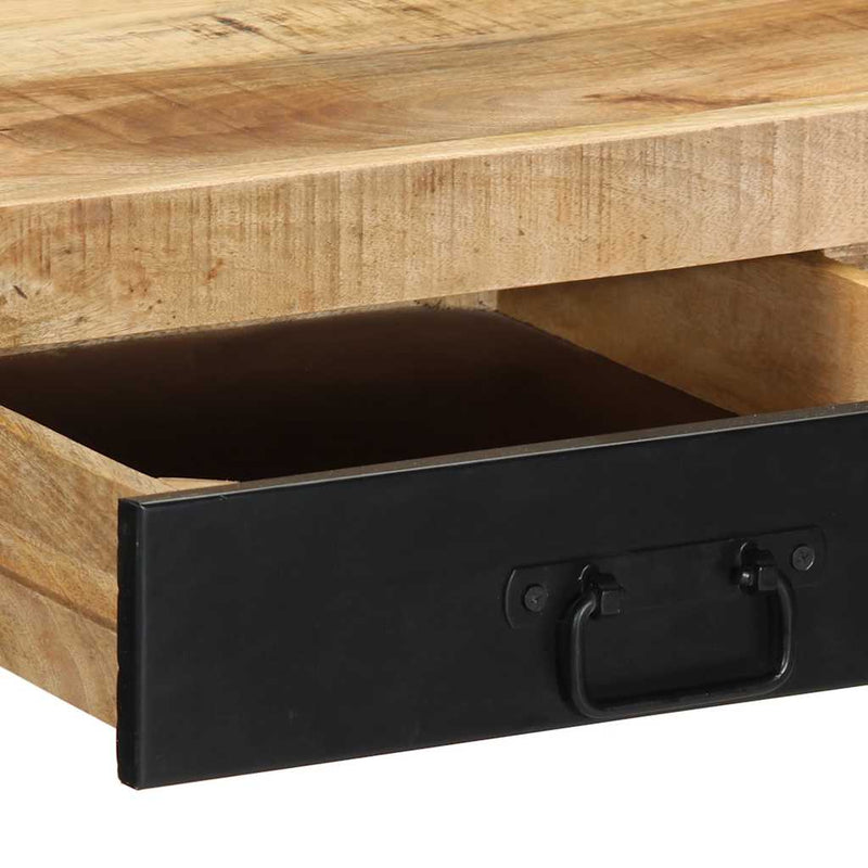 vidaXL tömör nyers mangófa íróasztal 100x50x75 cm