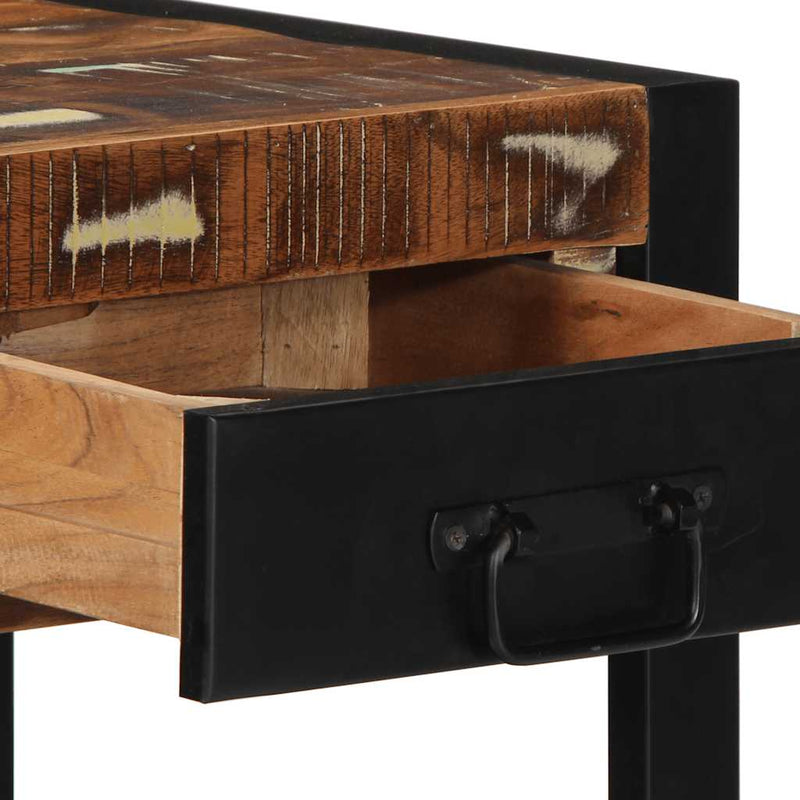 vidaXL Oldalasztal többszínű 40x40x50 cm tömörfa, újrahasznosított fa