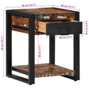 vidaXL Oldalasztal többszínű 40x40x50 cm tömörfa, újrahasznosított fa