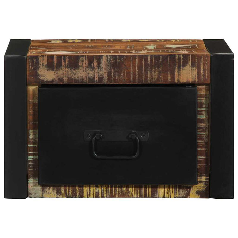 vidaXL többszínű tömör újrahasznosított fa éjjeliszekrény 40x35x25 cm
