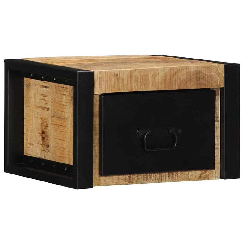 vidaXL Éjjeli szekrények 2 db tömör nyersfa mangó 40x35x25 cm