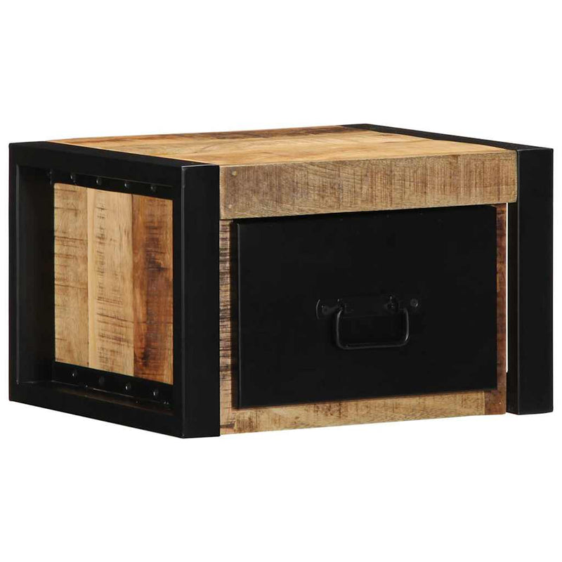 vidaXL Éjjeli szekrények 2 db tömör nyersfa mangó 40x35x25 cm