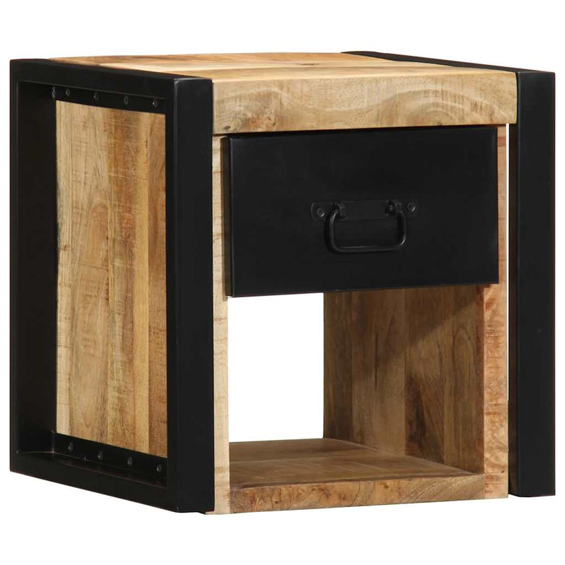 vidaXL 2 db tömör nyers mangófa éjjeliszekrények 40x35x40 cm