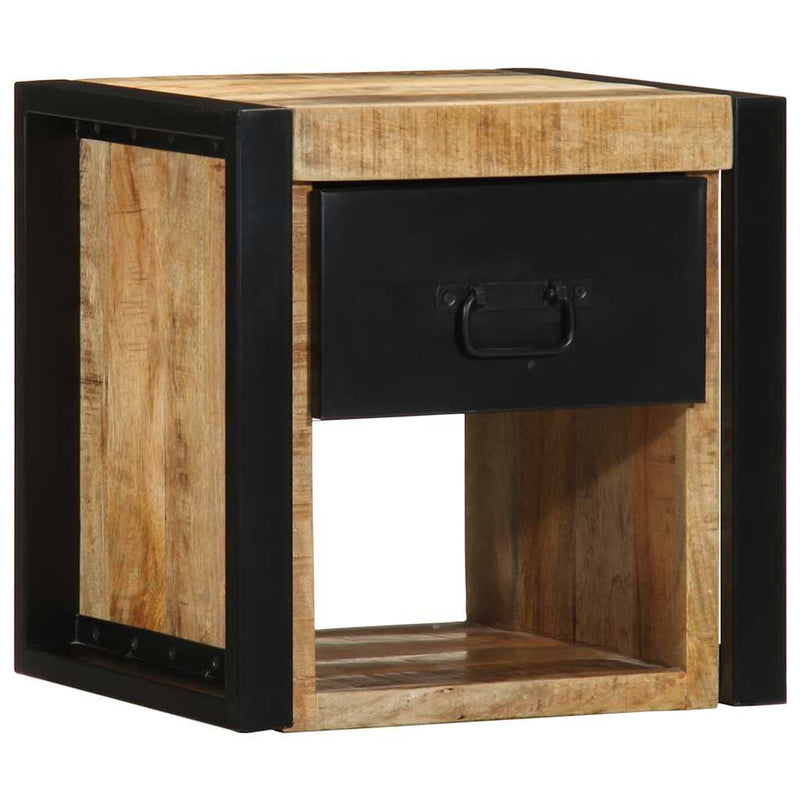 vidaXL 2 db tömör nyers mangófa éjjeliszekrények 40x35x40 cm