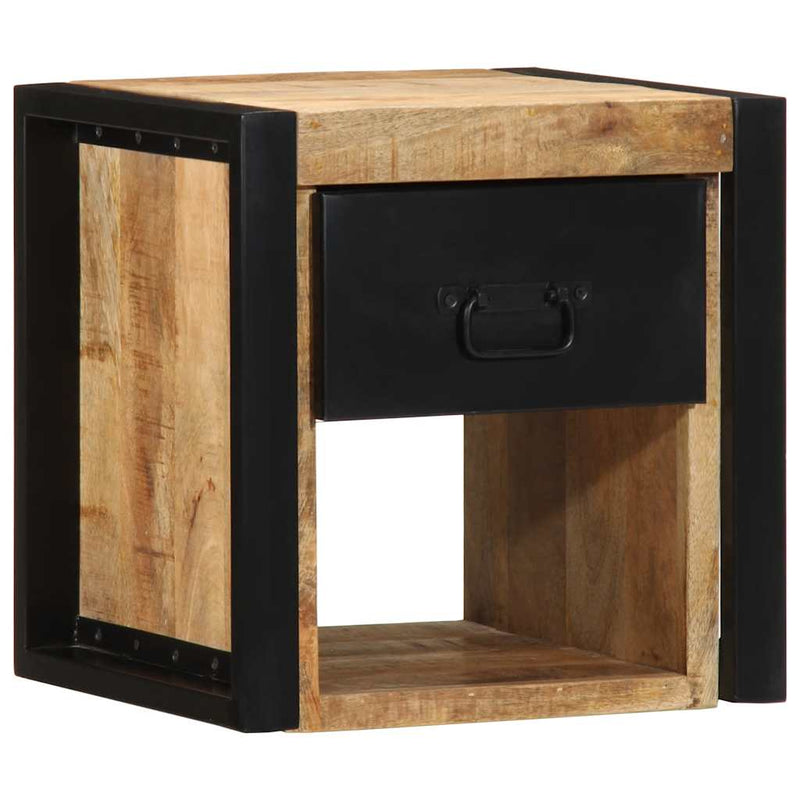 vidaXL 2 db tömör nyers mangófa éjjeliszekrények 40x35x40 cm