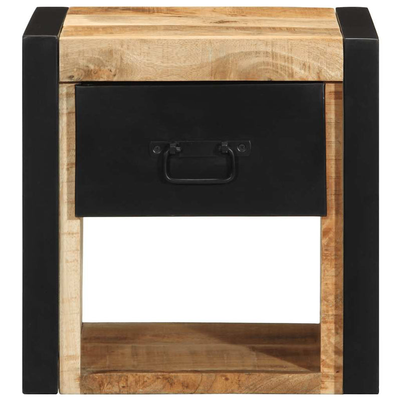 vidaXL 2 db tömör nyers mangófa éjjeliszekrények 40x35x40 cm