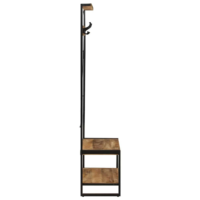 vidaXL tömör nyers mangófa ruhatartó állvány 80x40x190 cm