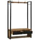 vidaXL Ruhatartó fiókkal Barna 110 x 40 x 185 cm Tömör mangófa