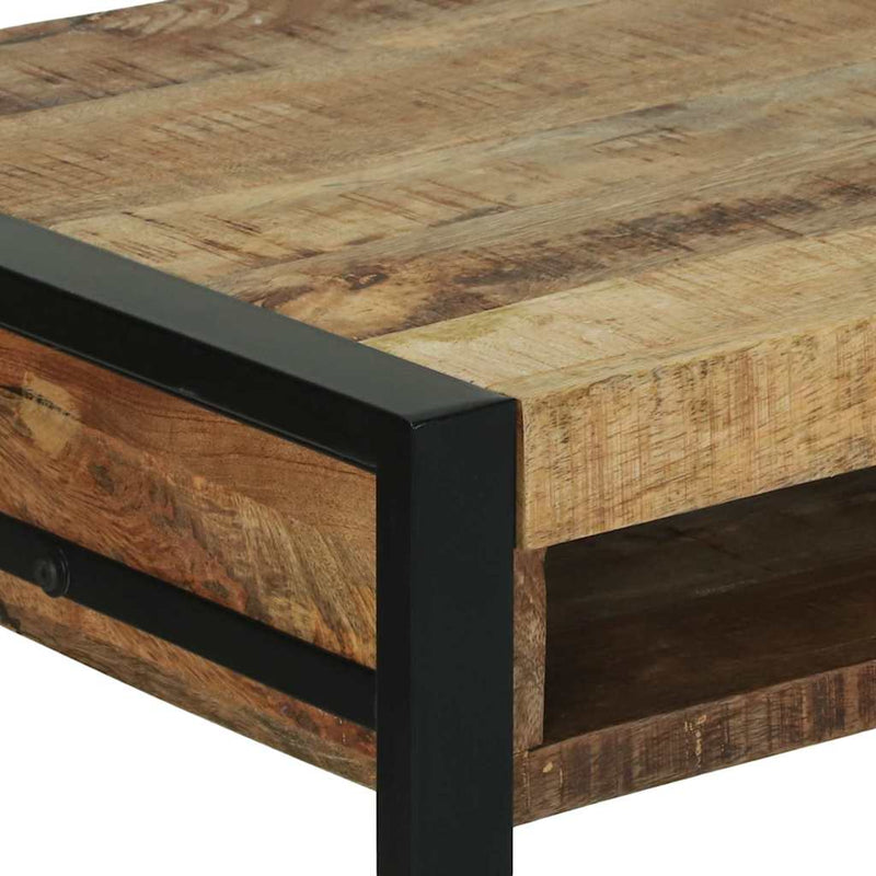 vidaXL Öltöztetőasztal polcokkal Barna 100 x 50 x 75 cm Tömör mangófa