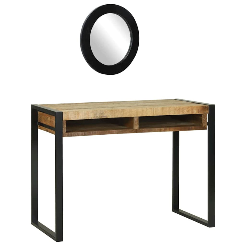 vidaXL Öltöztetőasztal polcokkal Barna 100 x 50 x 75 cm Tömör mangófa