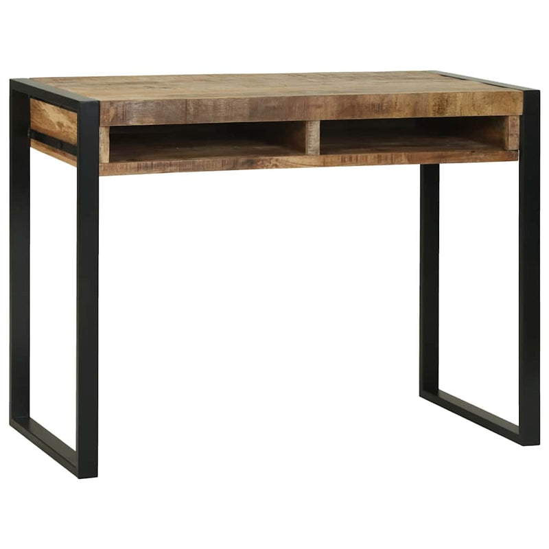 vidaXL Öltöztetőasztal polcokkal Barna 100 x 50 x 75 cm Tömör mangófa