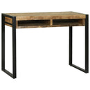 vidaXL Öltöztetőasztal polcokkal Barna 100 x 50 x 75 cm Tömör mangófa