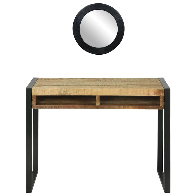 vidaXL Öltöztetőasztal polcokkal Barna 100 x 50 x 75 cm Tömör mangófa