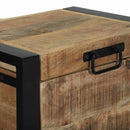 vidaXL Tárolódobozok tárolóval Barna 40 x 30 x 30 cm Tömör mangófa
