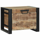 vidaXL Tárolódobozok tárolóval Barna 40 x 30 x 30 cm Tömör mangófa