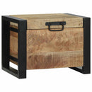 vidaXL Tárolódobozok tárolóval Barna 40 x 30 x 30 cm Tömör mangófa