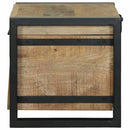 vidaXL Tárolódobozok tárolóval Barna 40 x 30 x 30 cm Tömör mangófa