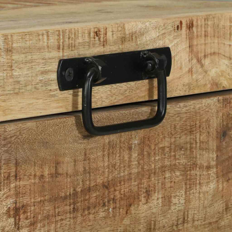 vidaXL Tárolódobozok tárolóval Barna 60 x 30 x 30 cm Tömör mangófa