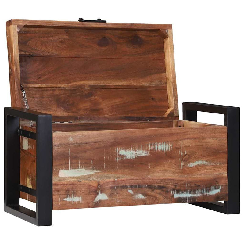 vidaXL Tárolódobozok Barna 60 x 30 x 30 cm Tömör újrahasznosított fa