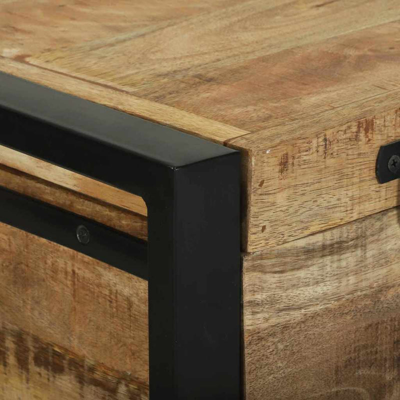 vidaXL Tárolódobozok tárolóval Barna 80 x 30 x 30 cm Tömör mangófa