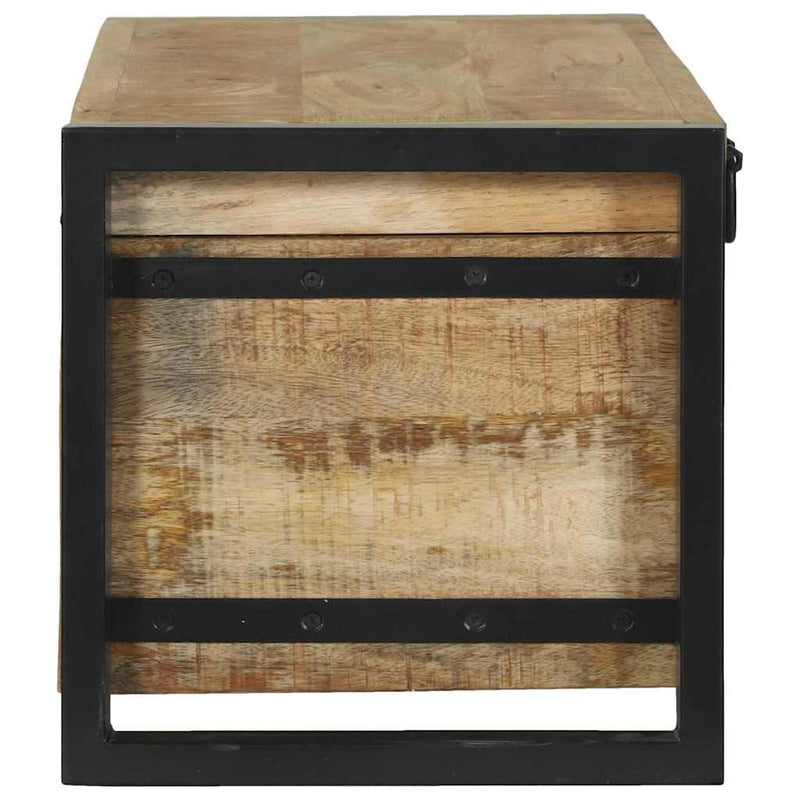 vidaXL Tárolódobozok tárolóval Barna 80 x 30 x 30 cm Tömör mangófa