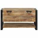 vidaXL Tároló Doboz tárolóval Barna 80 x 35 x 45 cm Tömör mangófa