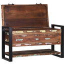 vidaXL Tároló Doboz Sokszínű 80 x 35 x 45 cm Tömör újrahasznosított fa