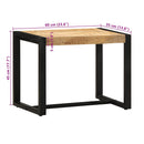 vidaXL tömör nyers mangófa pad 110 x 35 x 51 cm