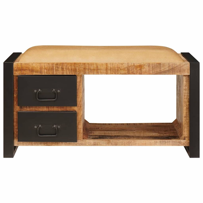 vidaXL Tárolópad fiókkal Barna 80 x 35 x 40 cm Tömör mangófa