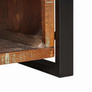 vidaXL Tárolópad Sokszínű 80 x 35 x 40 cm Tömör újrahasznosított fa