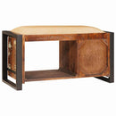 vidaXL Tárolópad Sokszínű 80 x 35 x 40 cm Tömör újrahasznosított fa