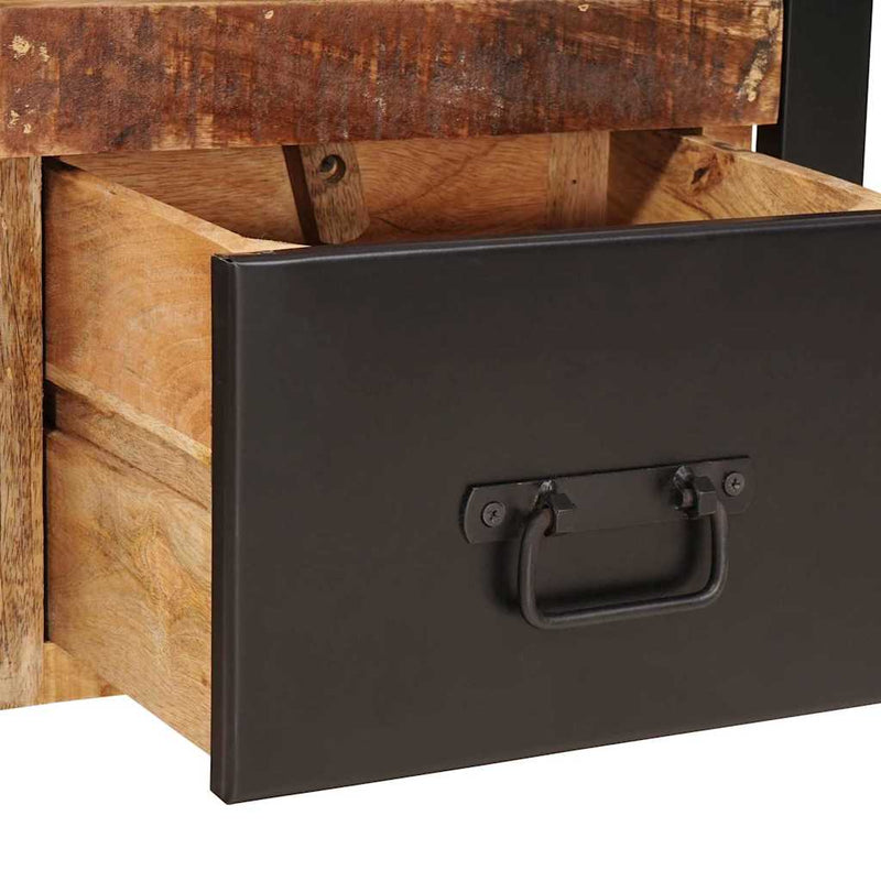 vidaXL Valet állvány fiókkal Barna 40 x 40 x 90 cm Tömör mangófa