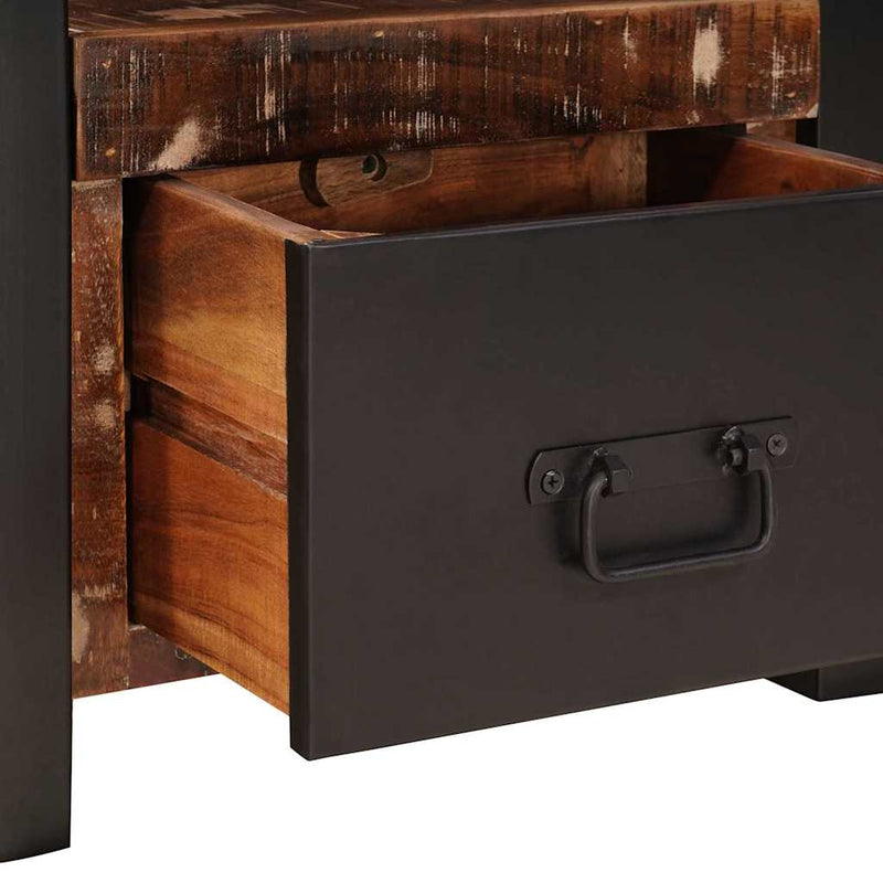 vidaXL Valet állvány fiókkal Sokszínű Tömör újrahasznosított fa