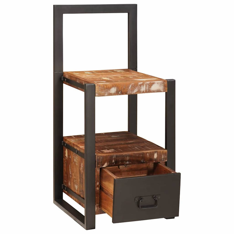 vidaXL Valet állvány fiókkal Sokszínű Tömör újrahasznosított fa