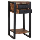 vidaXL Végasztal Sokszínű 40 x 40 x 80 cm Szilárd újrahasznosított fa