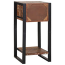 vidaXL Végasztal Sokszínű 40 x 40 x 80 cm Szilárd újrahasznosított fa