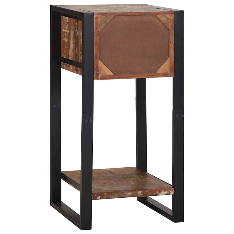 vidaXL Végasztal Sokszínű 40 x 40 x 80 cm Szilárd újrahasznosított fa