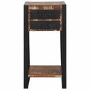 vidaXL Végasztal Sokszínű 40 x 40 x 80 cm Szilárd újrahasznosított fa