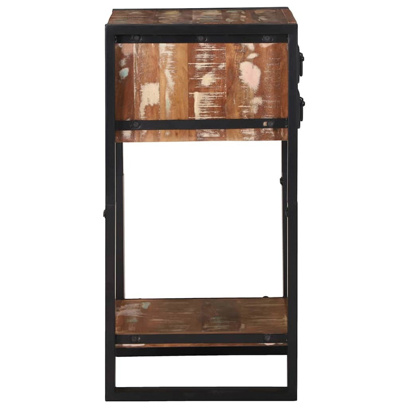 vidaXL Végasztal Sokszínű 40 x 40 x 80 cm Szilárd újrahasznosított fa