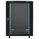 vidaXL fekete 15U hálózati szekrény 19" IP20 60 x 45 x 86 cm