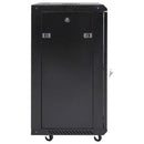 vidaXL fekete 15U hálózati szekrény 19" IP20 60 x 45 x 86 cm