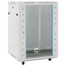 vidaXL szürke 15U hálózati szekrény 19" IP20 60 x 45 x 86 cm
