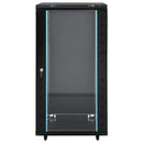 vidaXL fekete 22U hálózati szekrény 19" IP20 60 x 60 x 120 cm