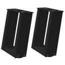 vidaXL 2 db U alakú fekete acél dohányzóasztal láb 30x(30-31) cm