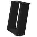 vidaXL 2 db U alakú fekete acél dohányzóasztal láb 30x(30-31) cm