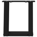 vidaXL 2 db U alakú fekete acél dohányzóasztal láb 30x(30-31) cm