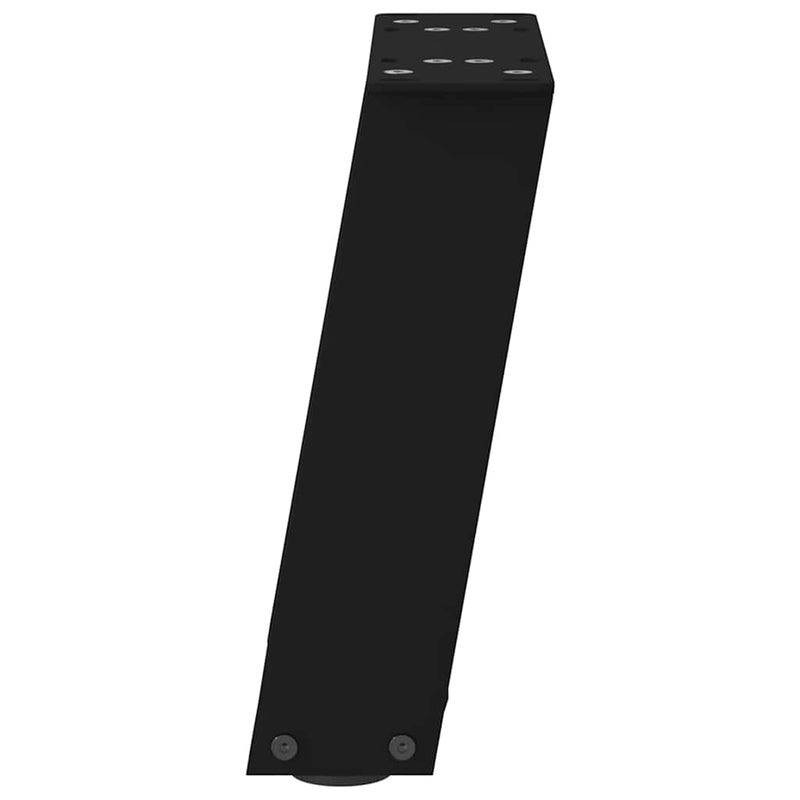 vidaXL 2 db U alakú fekete acél dohányzóasztal láb 30x(30-31) cm
